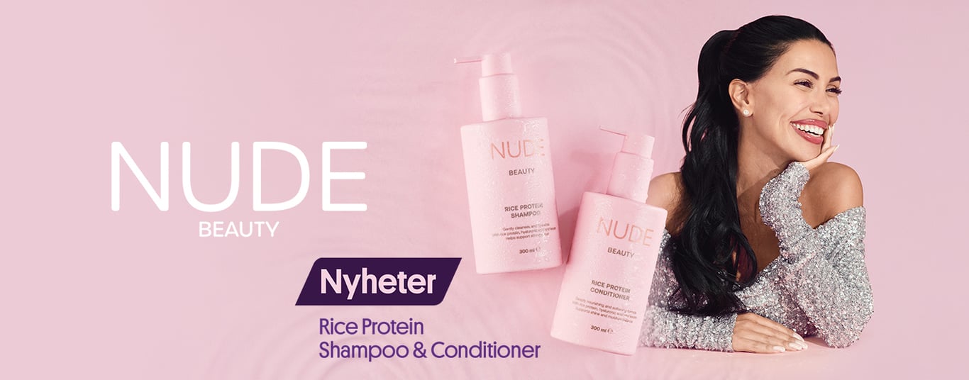 NUDE Nyheter Rice protein shampoo & conditioner