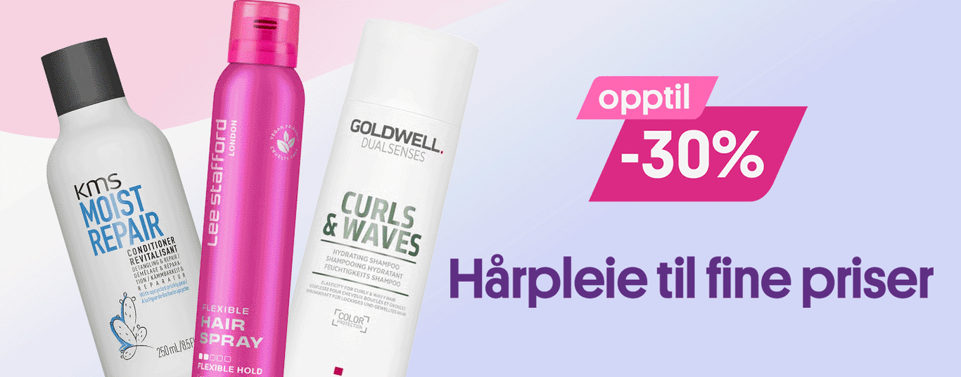 Hårpleie til fine priser opptil -30%