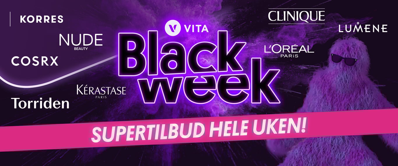 Black Week - Supertilbud hele uken; Merker som lumene, torriden, nyde, kerastase, clinique. BIlde av Fluffy.