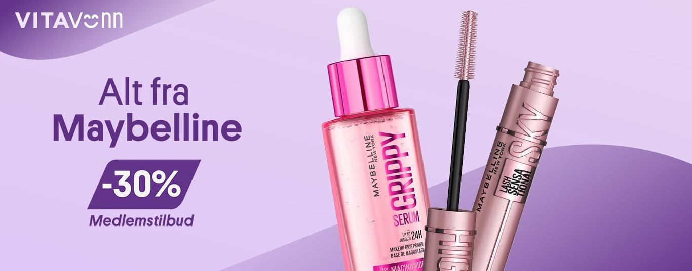 Alt fra Maybelline -30% medlemstilbud (VITA Venn)