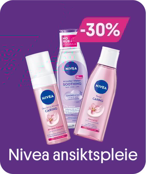Nivea -30% på ansiktspleie. Bilde av toner, micellar water, cleansing mousse