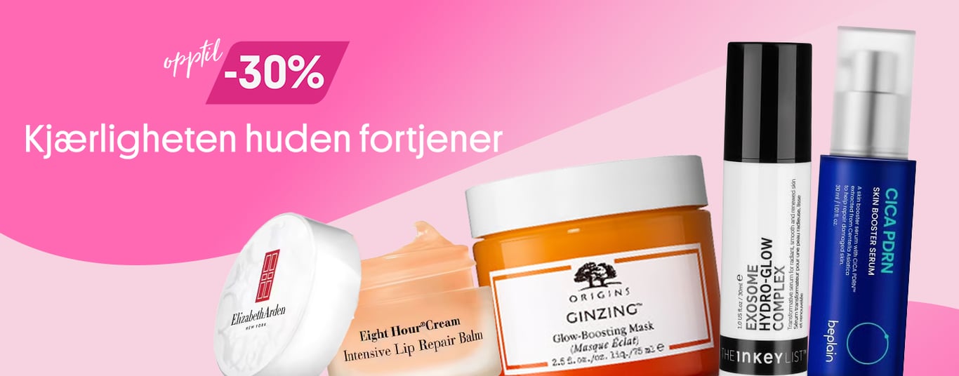 Opptil 30% på hudpleie - Kjærligheten huden fortjener