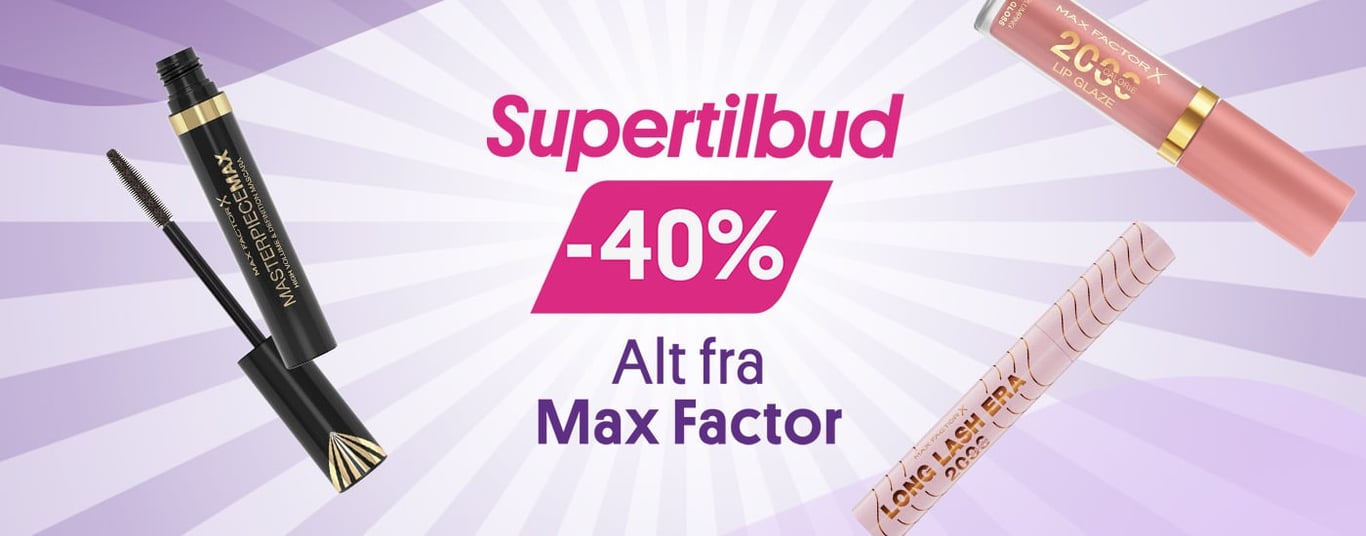 Supertilbud! -40% Alt fra Max Factor
