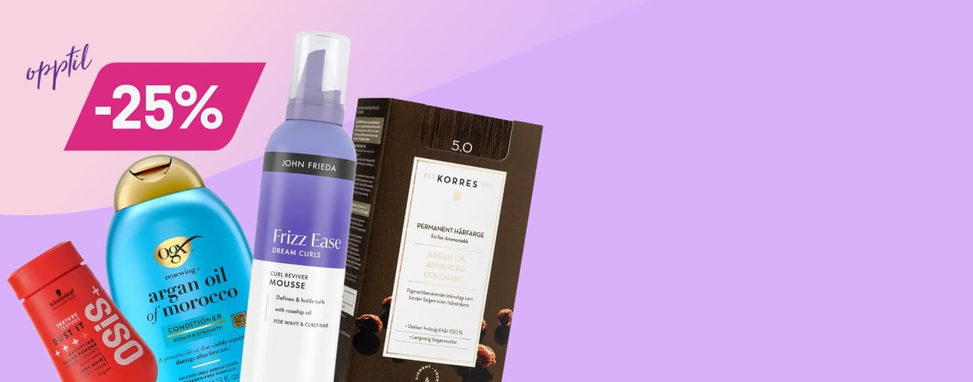 Volum & glans opptil -25%