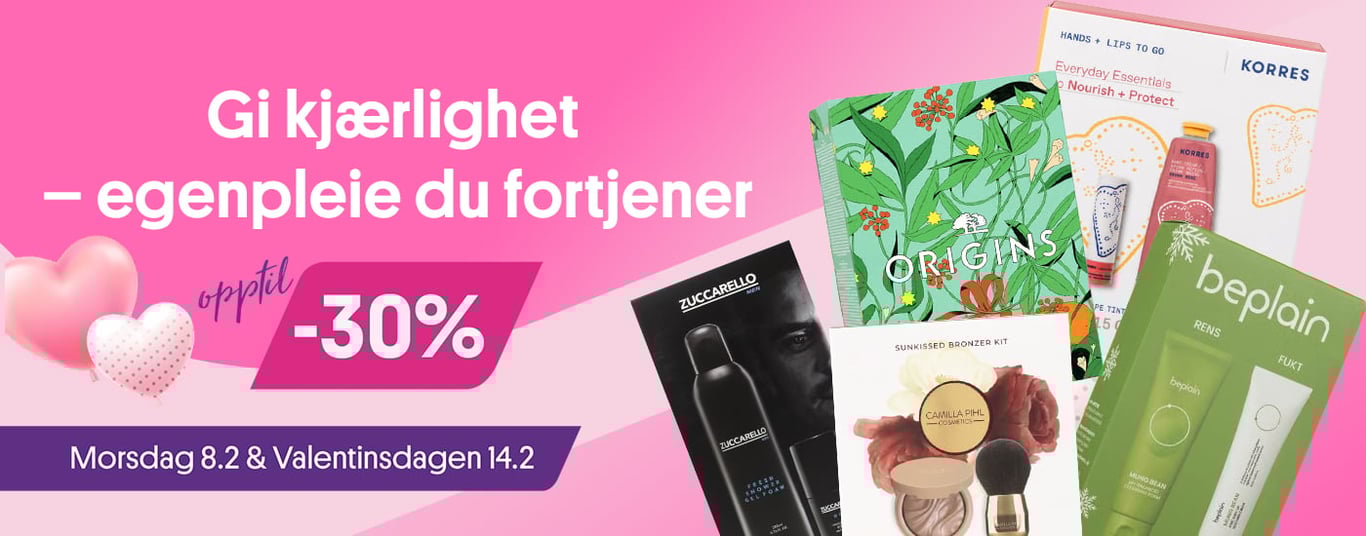 Gi kjærlighet - Opptil 30%. Bilde av hårfarge, bodylotion og parfyme. Husk morsdag og valentines