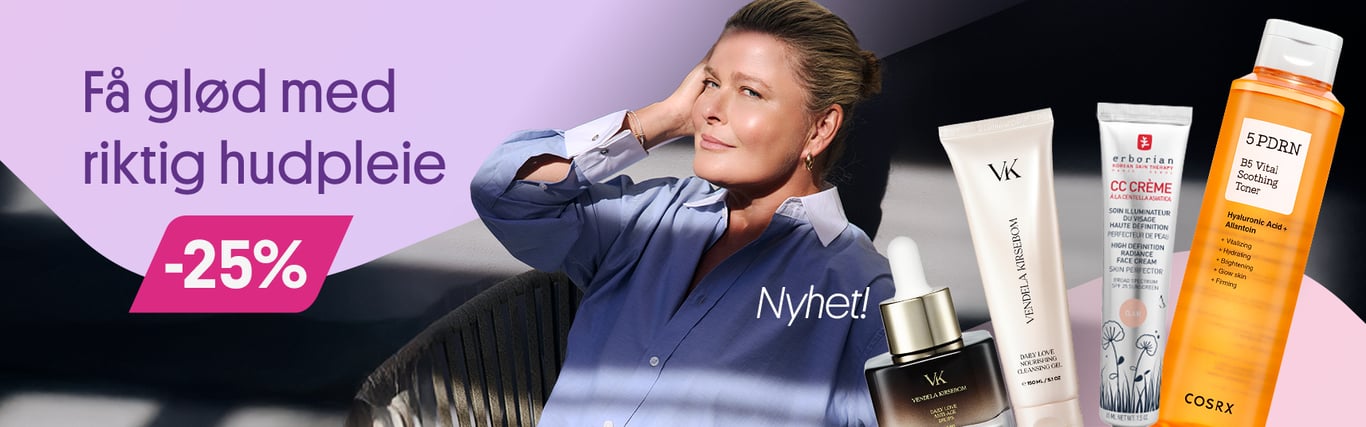 Vekk gløden! opptil 30% på en mengde hudpleie