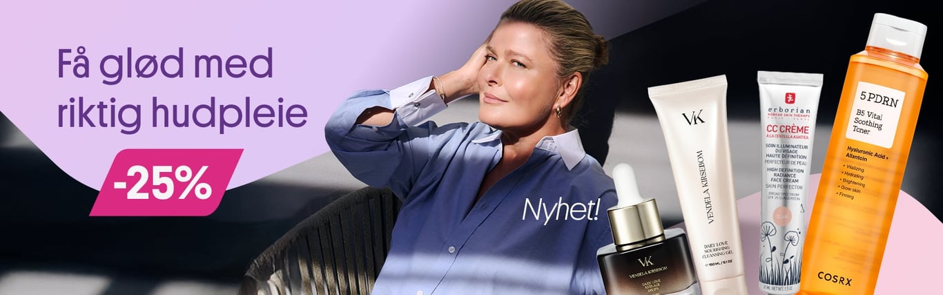 Vekk gløden! opptil 30% på en mengde hudpleie