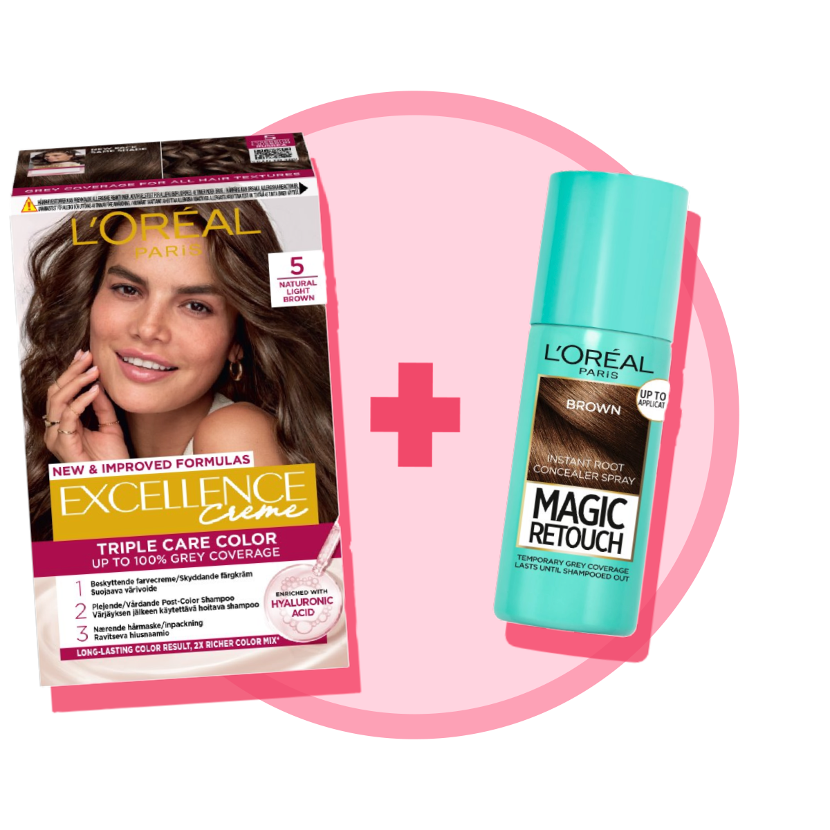 Excellance Creme og Loreal Root spray