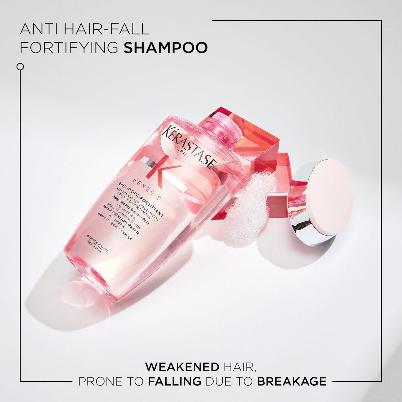 Anti hair-fall fortifying shampoo - Weakened hair prone to falling due to breakage