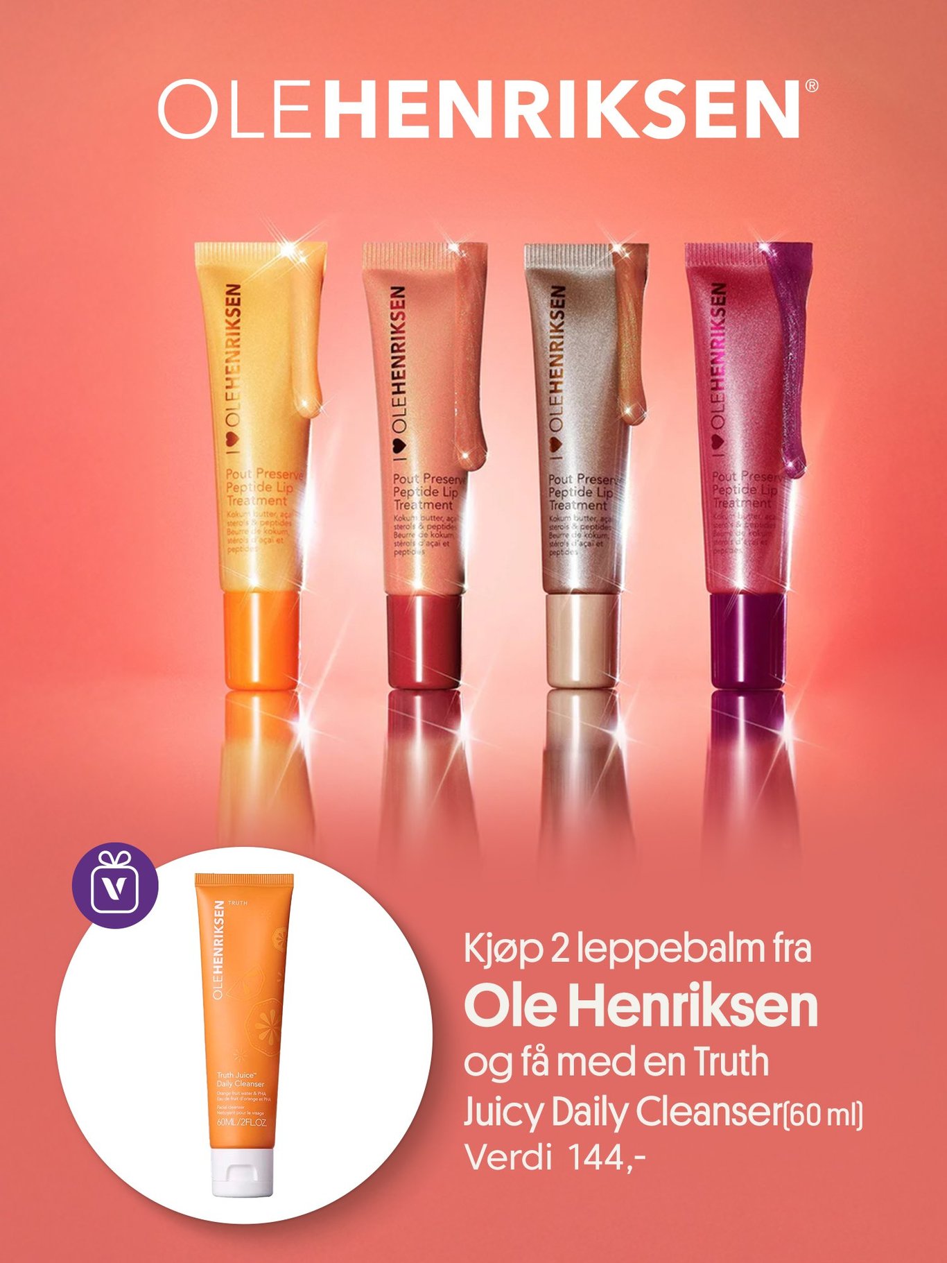 Kjøp to Pout produkter og få en mini Truth juice cleanser verdi 144,- på kjøpet