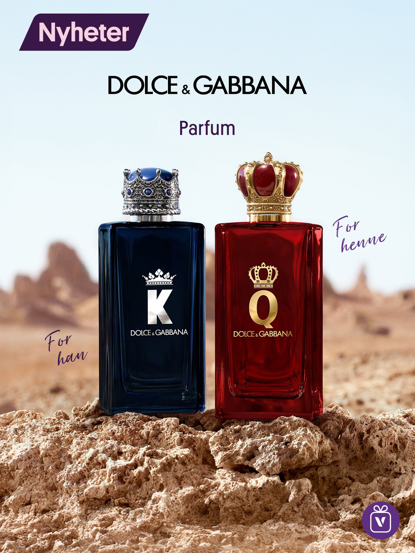 Nyheter! Dolce & Gabbanna K og Q Parfum for han og henne. 