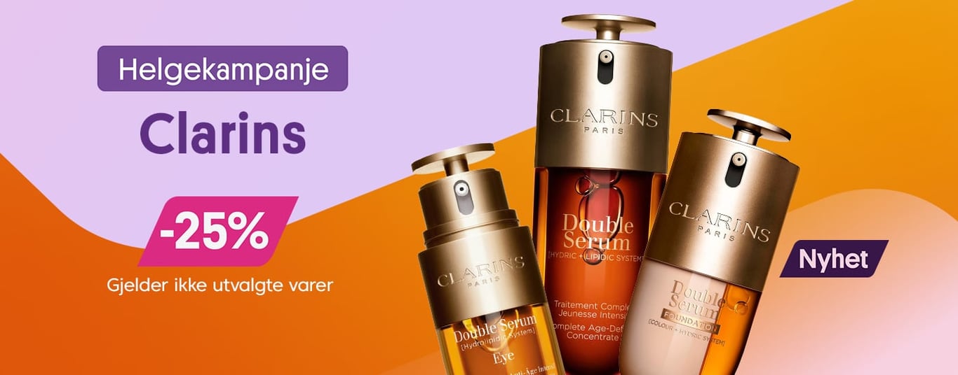 Helgekampanje! Alt fra Clarins til 25%