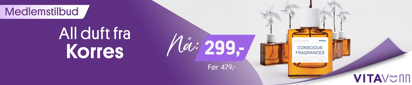 Ukens VITAVenn tilbud! All duft fra Korres til kun 299,-