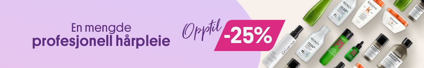 Opptil 25% på Kerastase, Loreal Professional, Redken, Matrix og Shu Uemura