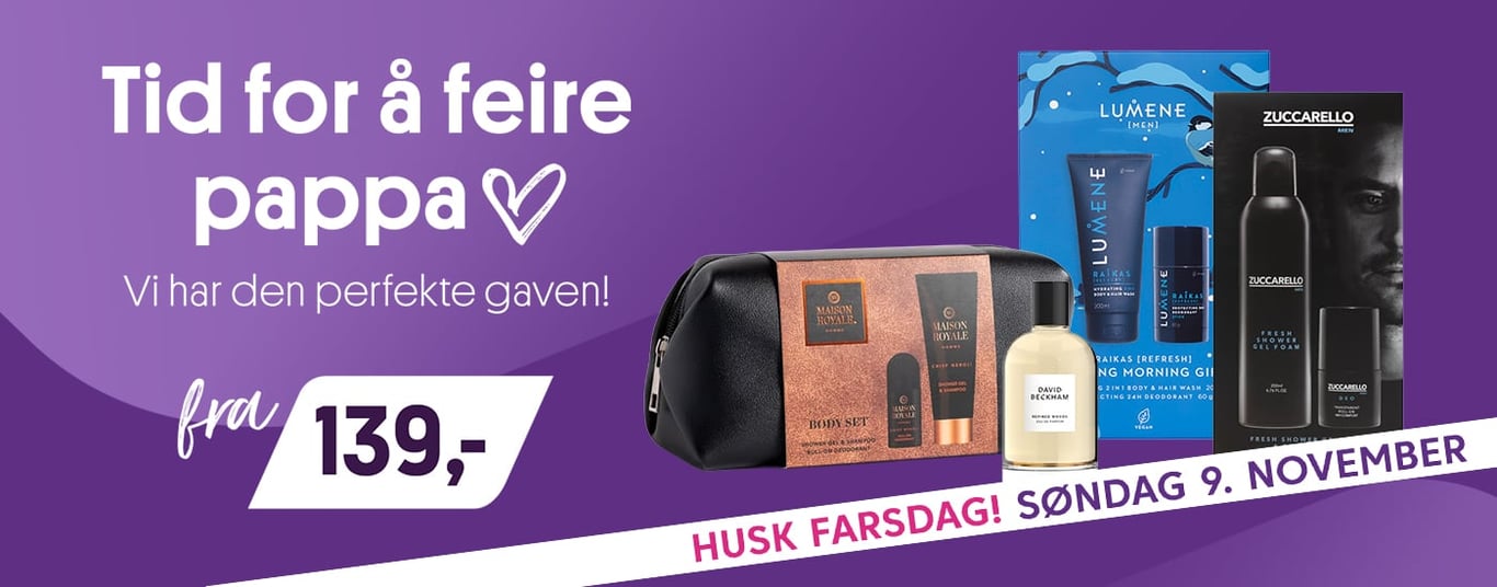 Tid for å feire pappa! Vi har den perfekte gaven fra 139,-. Husk farsdag den 9 november.