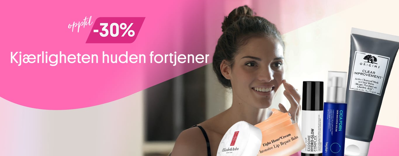 Opptil 30% på hudpleie - Kjærligheten huden fortjener
