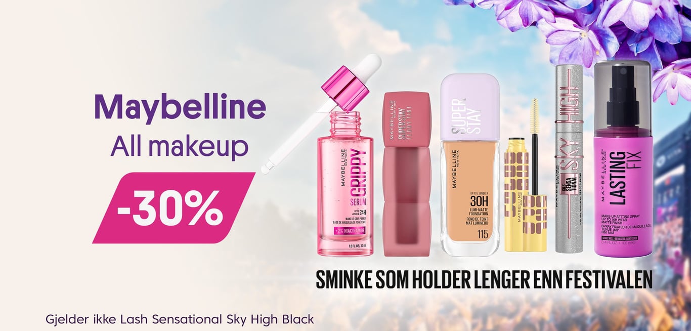 All makeup fra Maybelline -30%