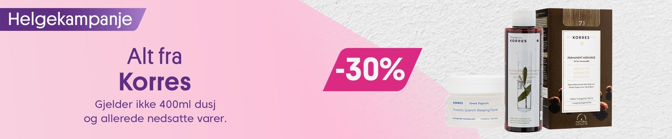 Helgekampanje! Alt fra Korres -30%