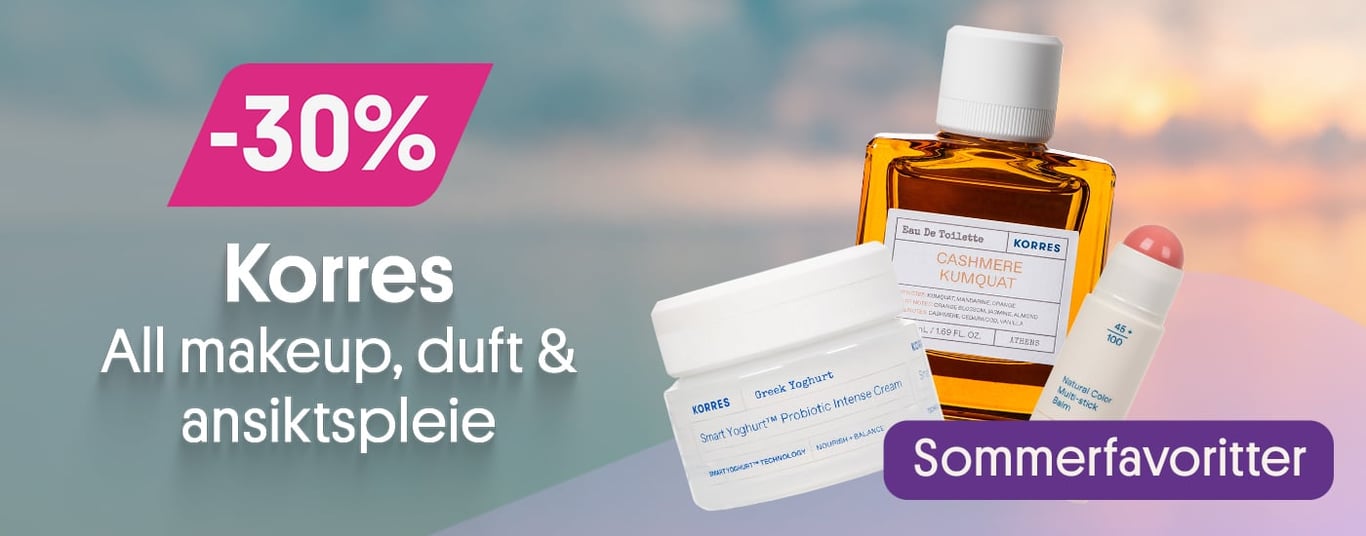 Korres - makeup, duft & ansiktspleie -30%