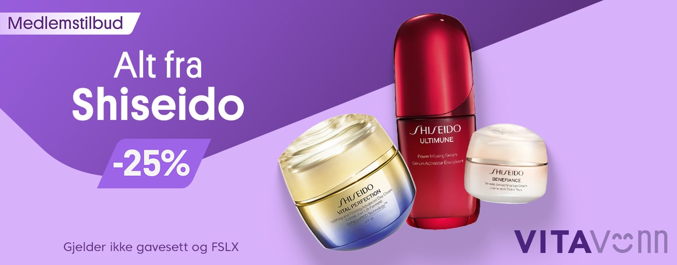 Alt fra Shiseido -20% (Medlemstilbud)