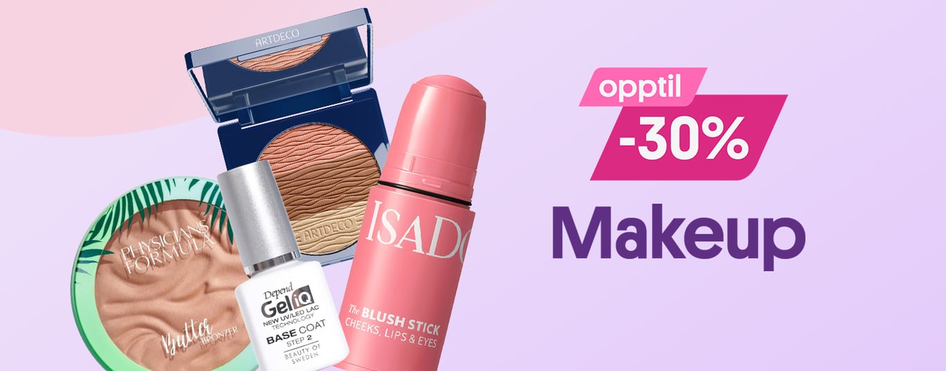 Makeup opptil -30%