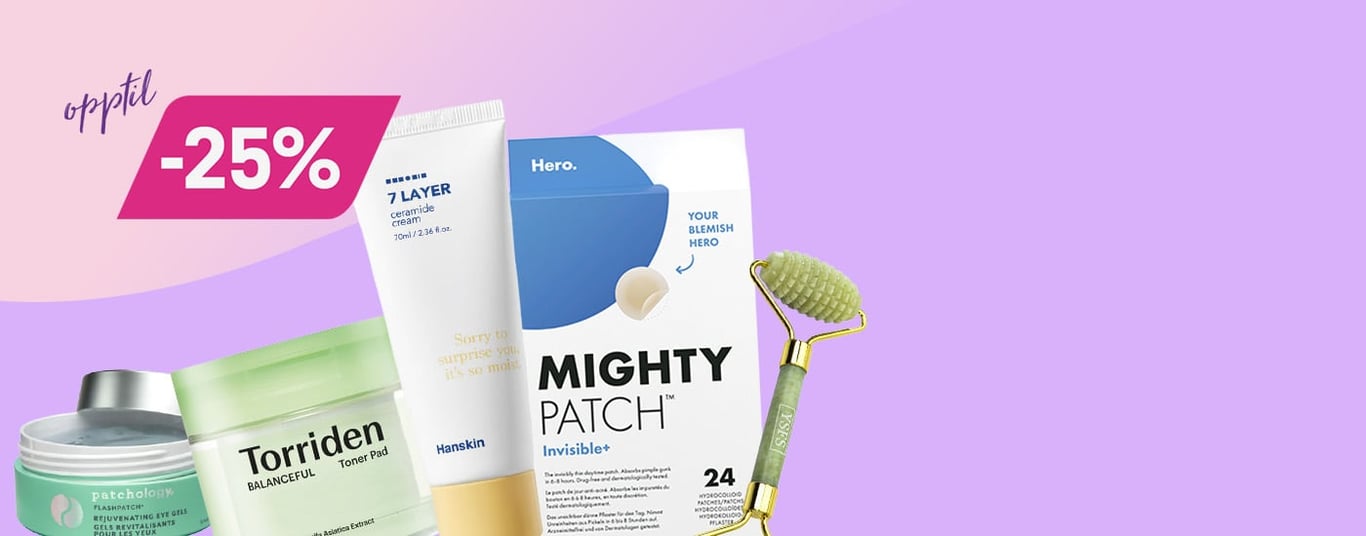 Bestselgende hudpleie opptil -25%