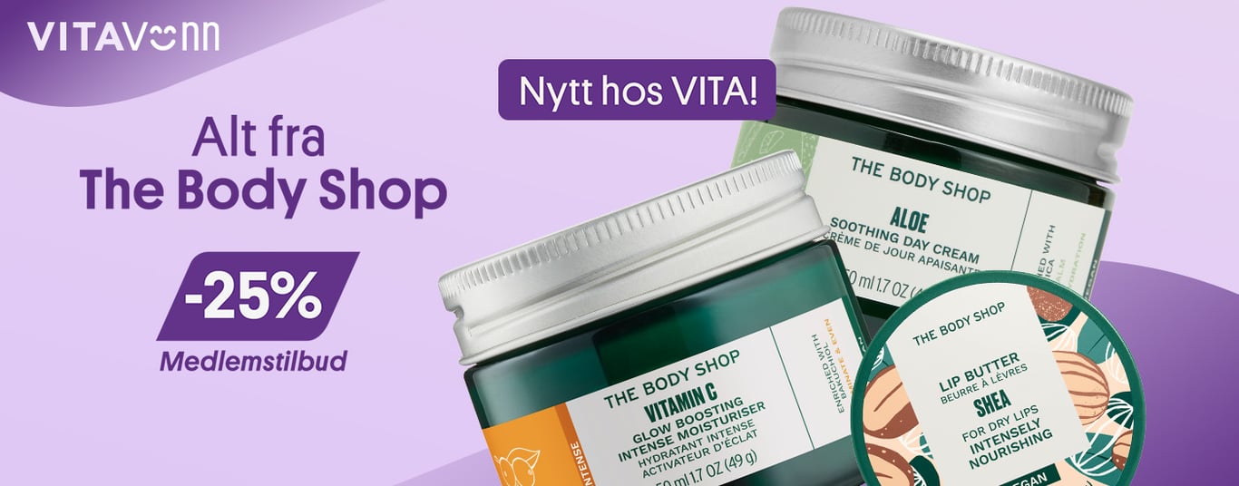 VITA VENN: Alt fra The body shop -25% medlemstilbud