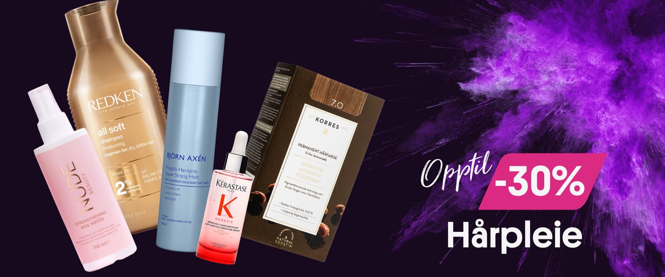 Opptil 30% på hårpleie