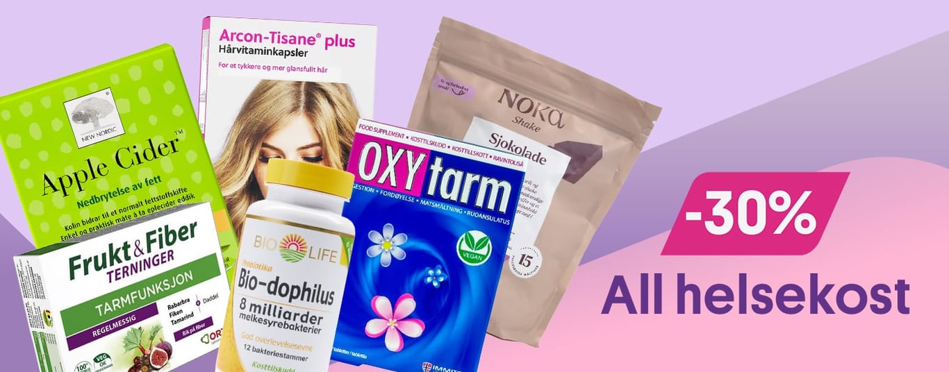 All helsekost opptil 30%