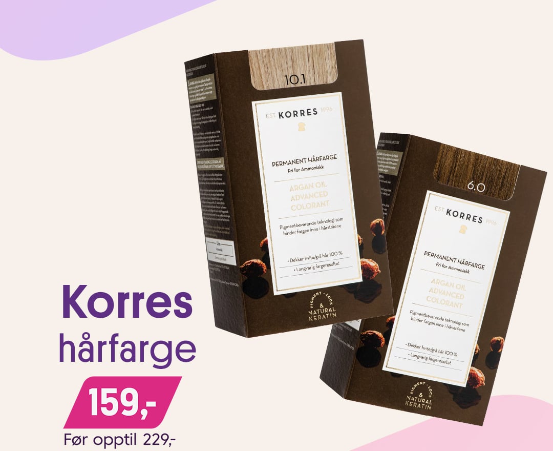 Korres hårfarge nå 159,-