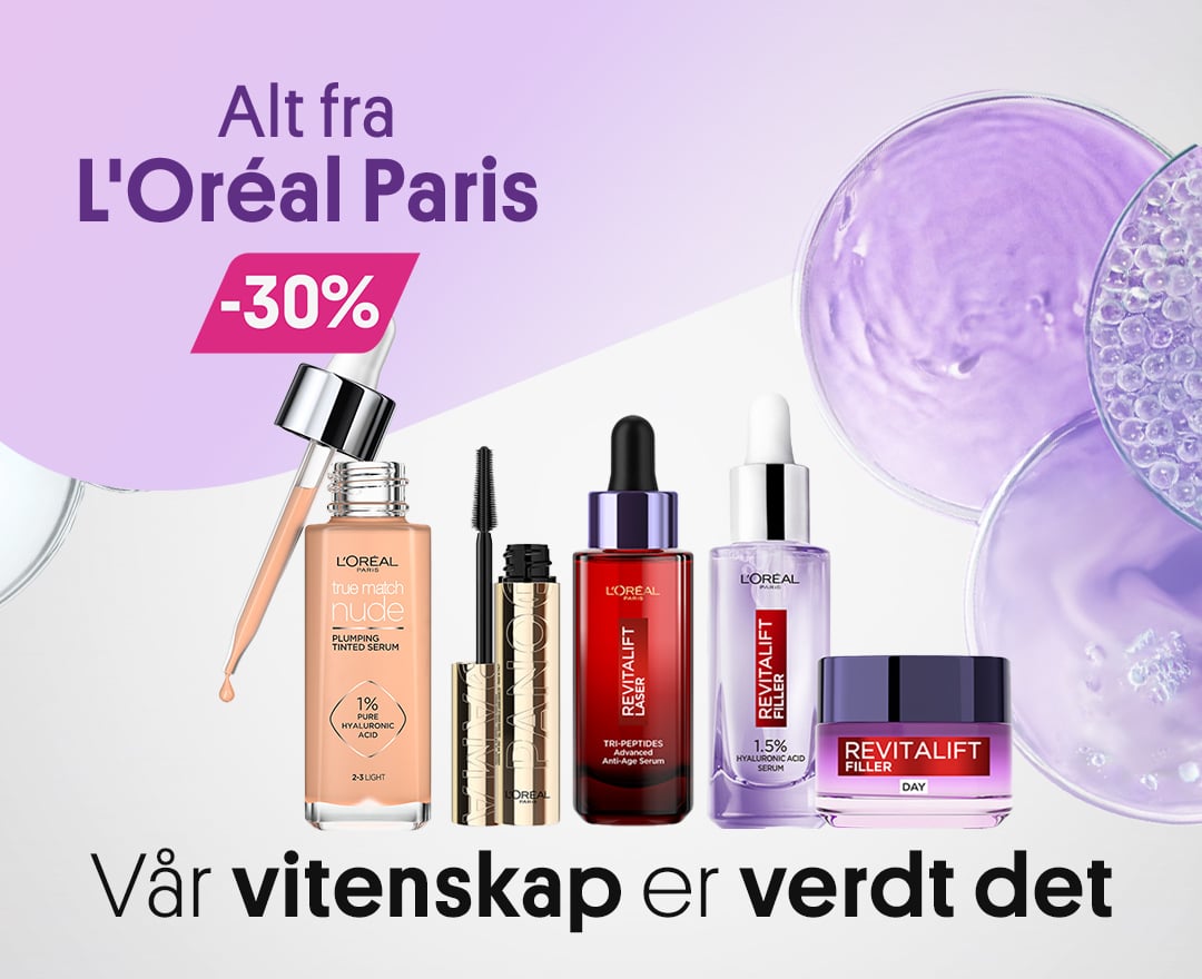30% på alt fra Loreal Paris