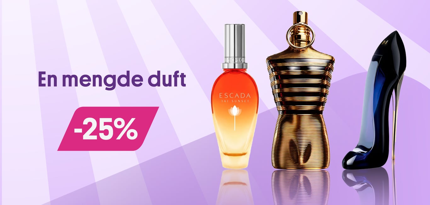 Opptil 30% på en mengde duft