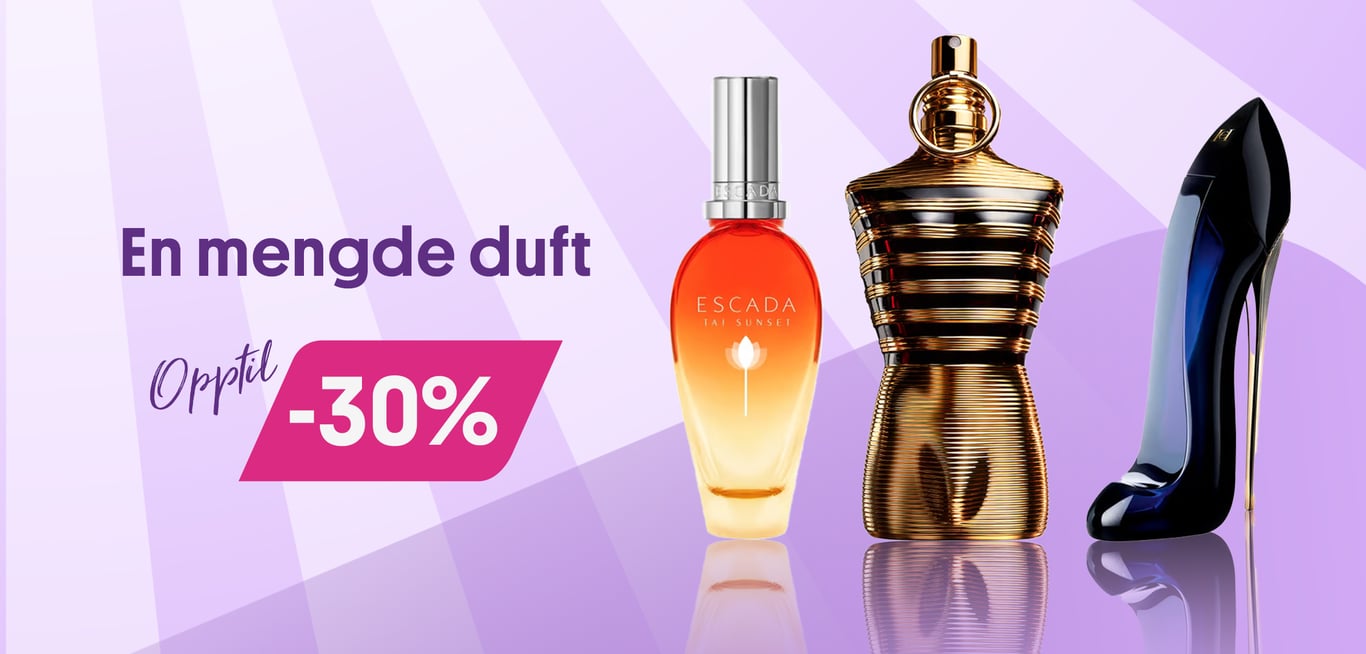 Opptil 30% på en mengde duft