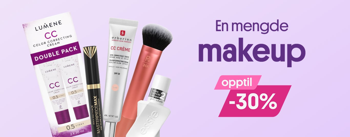 En mengde makeup opptil -30%