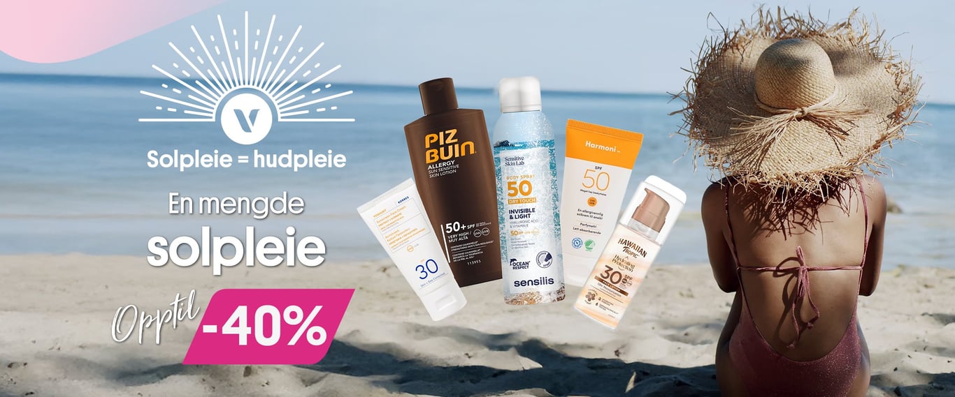 Solpleie = Hudpleie, Masse solkrem opptil -30%