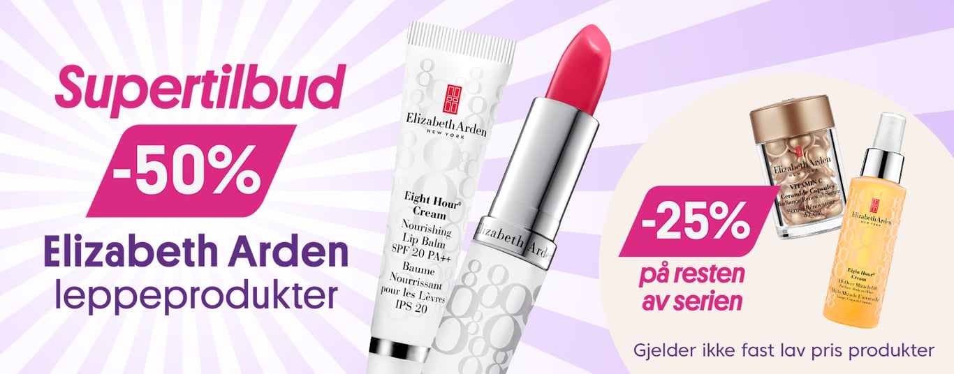Supertilbud! -50% Elizabeth Arden leppeprodukter (-25% på resten av serien)