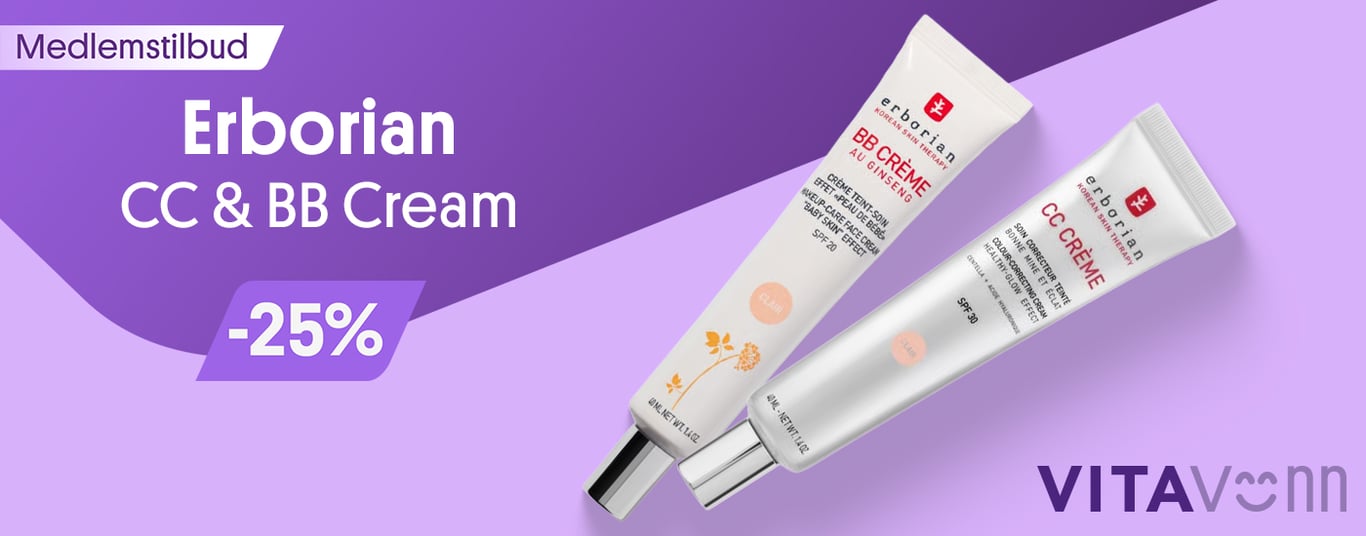 -25% på Erborian BB og CC cream