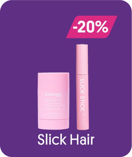 Slick Hair -20%. bilde av wax stick og anti flyaway børste 