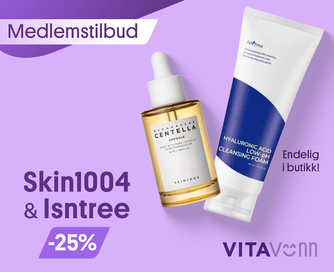 -25% på alt fra Skin1004 og Isntree