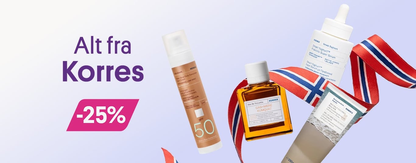 Alt fra Korres -25% Naturlige ingredienser som gir ekte resultater