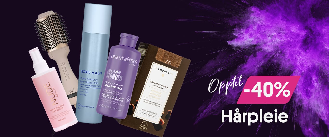 Opptil 30% på en mengde hårpleie