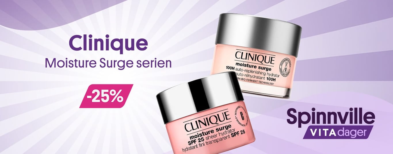 Alt fra Clinique moisture surge serien -25% Spinnville VITA dager