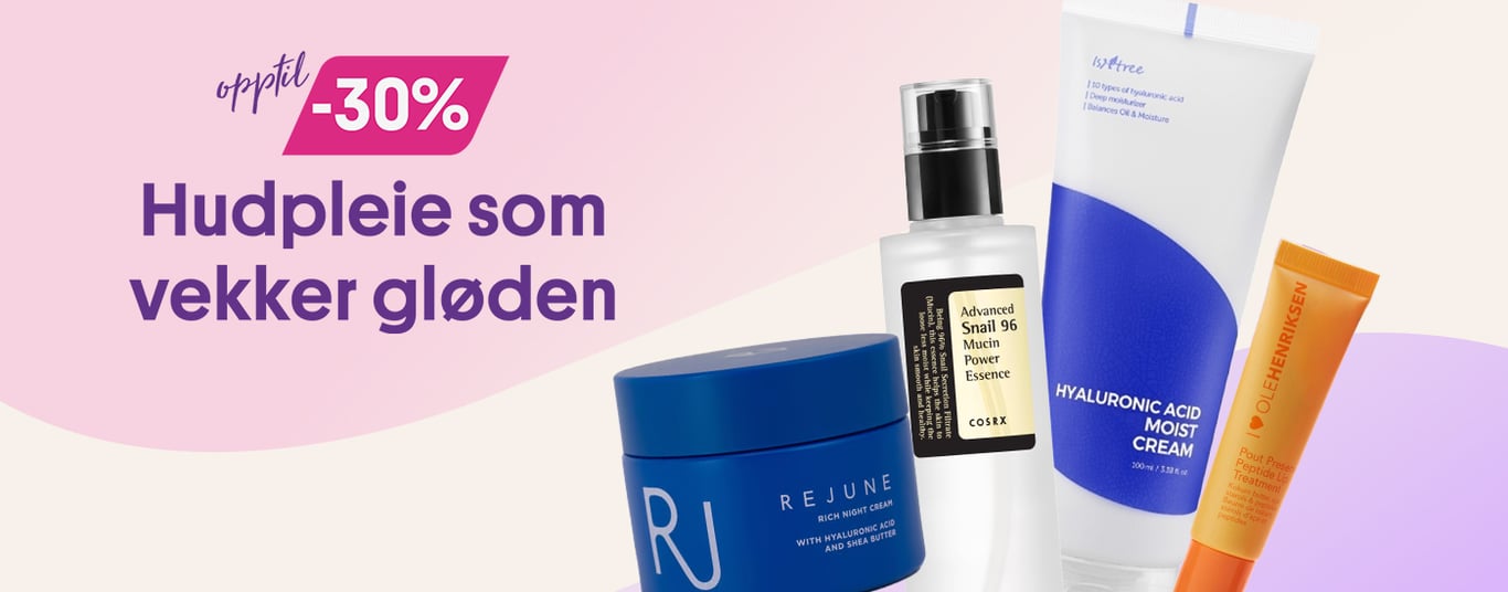 Hudpleie som vekker gløden! Opptil 30%