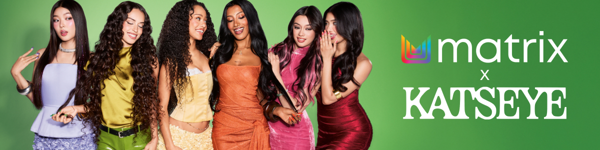 Toppbanner av modeller. matrix x KATSEYE