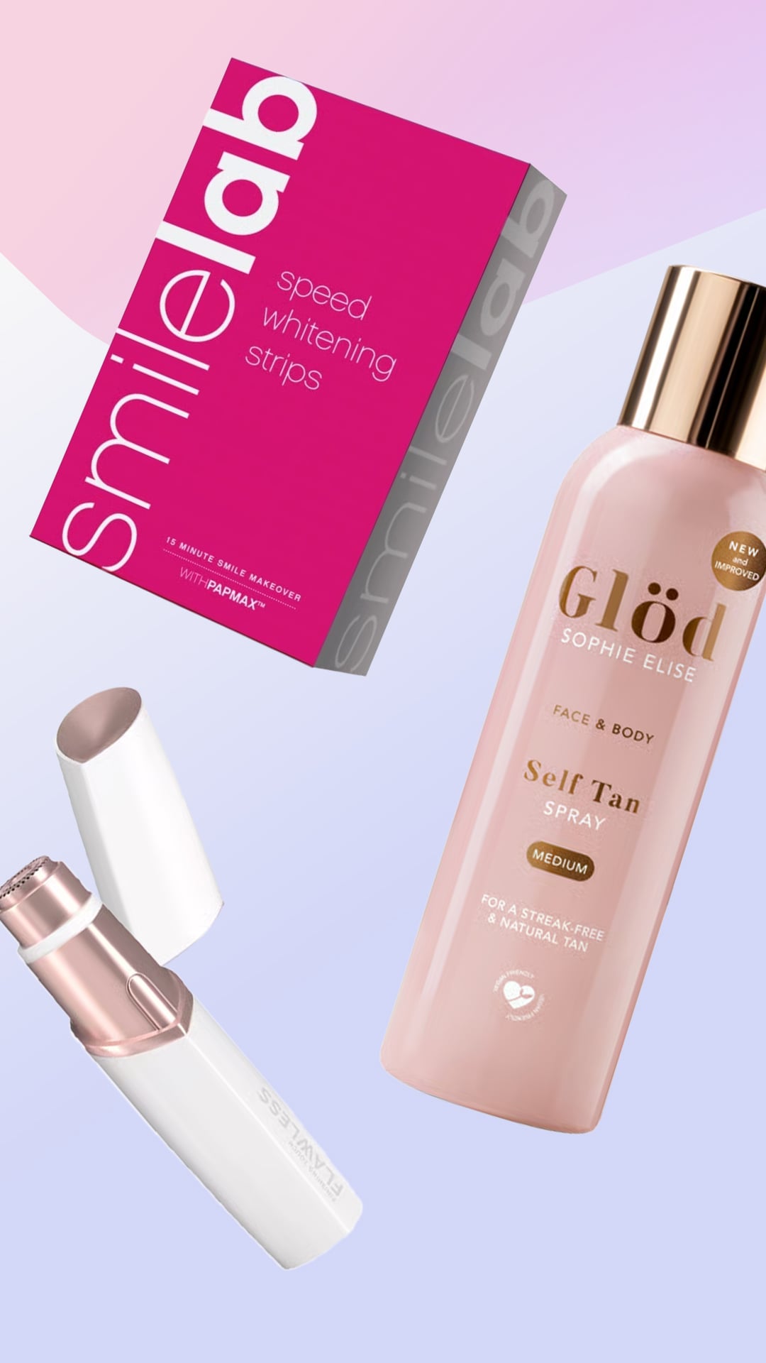 Bilde av lumene cc cream, brow gel fra nyx, perfume stick fra sol de janeiro og self tan fra Bondi sands.