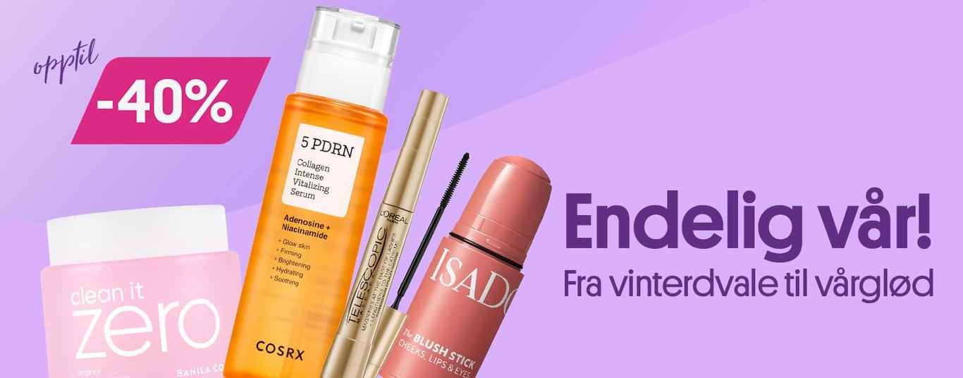 Endelig vår! Oppstil -40% på bestselgere. Bilde av produkter fra banila co, cosrx, l'oreal og isadora