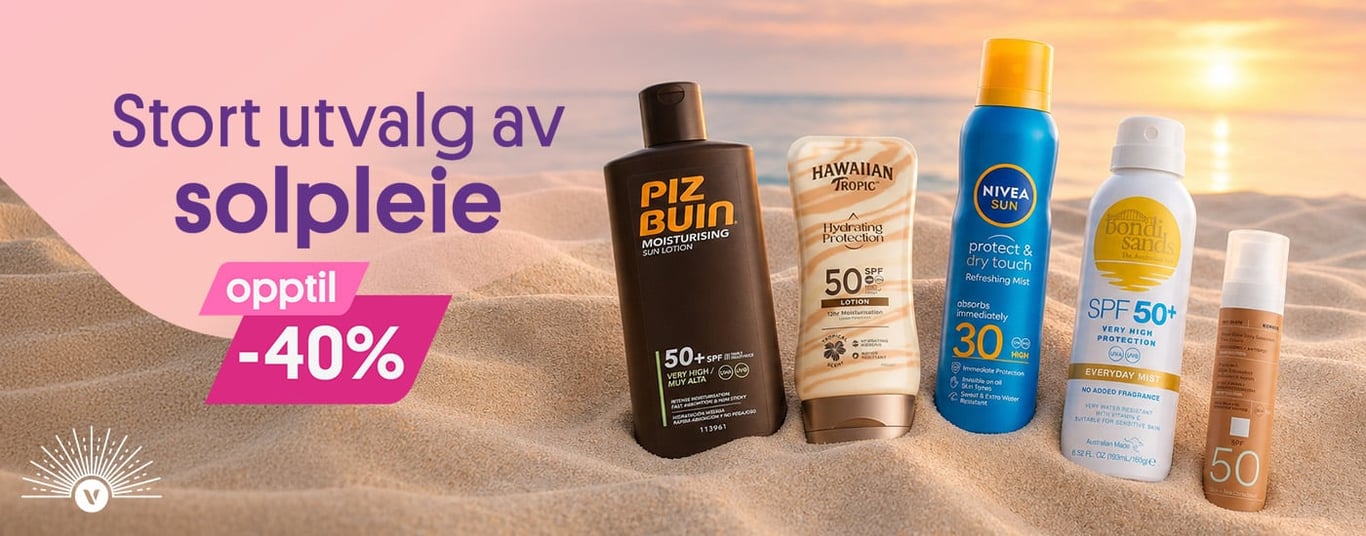 Stort utvalg av solpleie opptil -40%