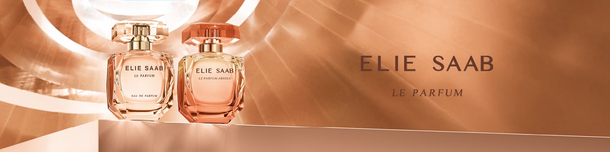 Toppbanneret er et bilde av Elie Saabs nye parfyme Le Parfum Absolu