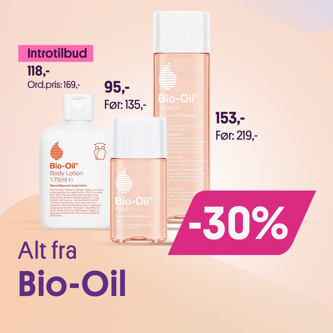 Alt fra Bio Oil -30%