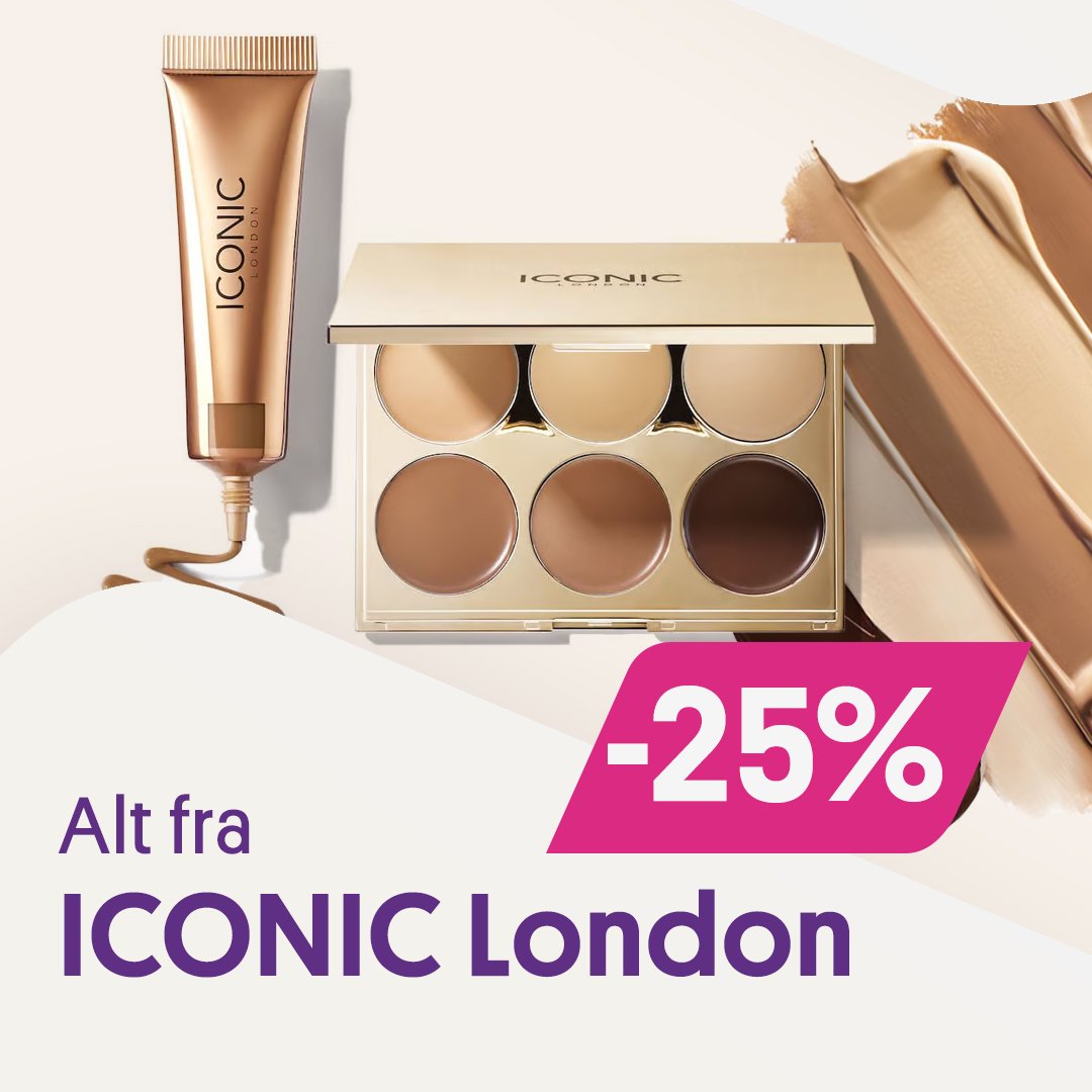 Alt fra Iconic London nå -25% (Bilde av liquid bronzer i tube og krem palette med 6 ulike produkter til ansikt) 